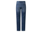 Blaue Jeans mit hoher Taille.