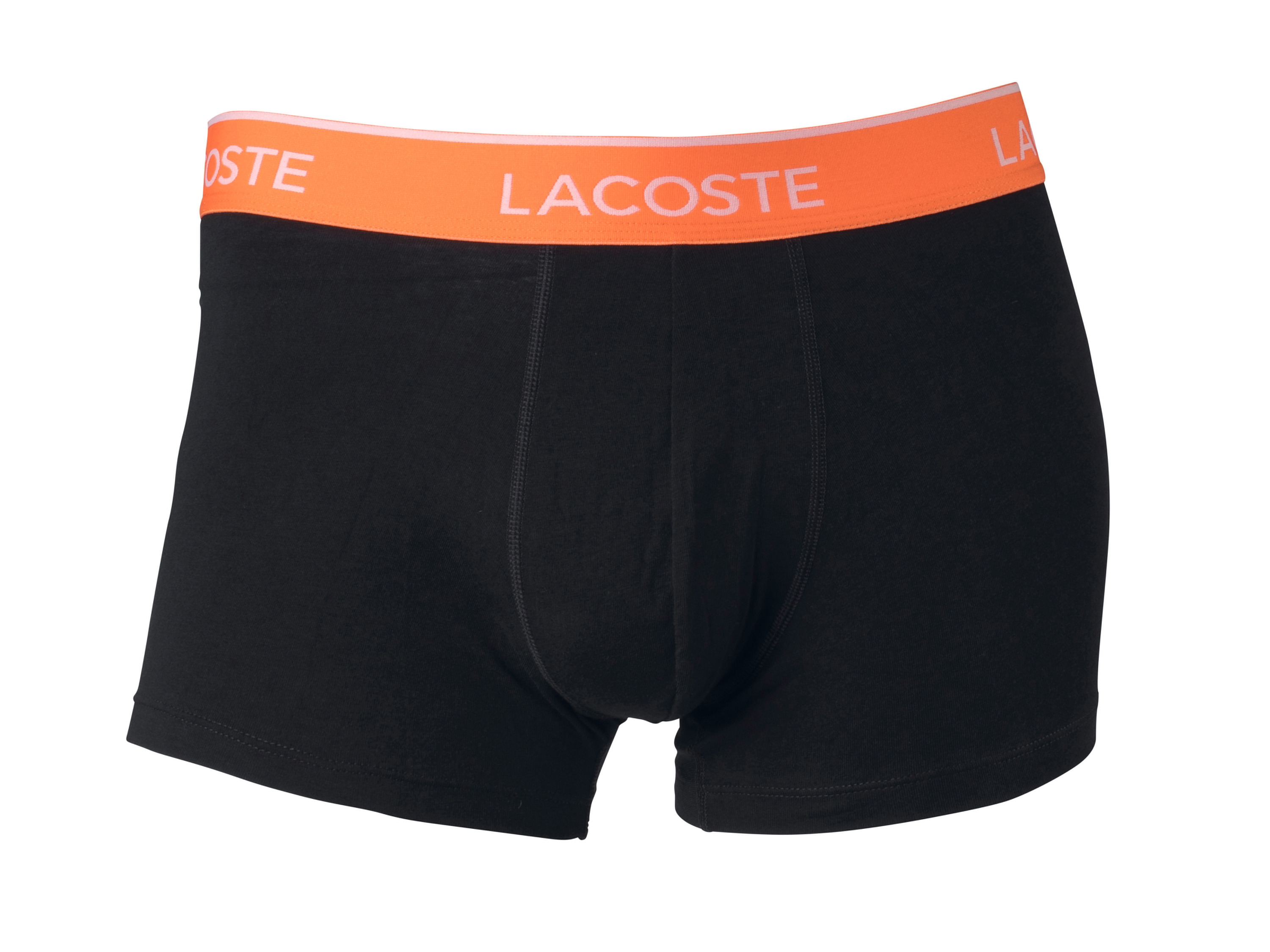 Thumbnail - LACOSTE 3 Herren Boxer (schwarz/orange/rot, M)""