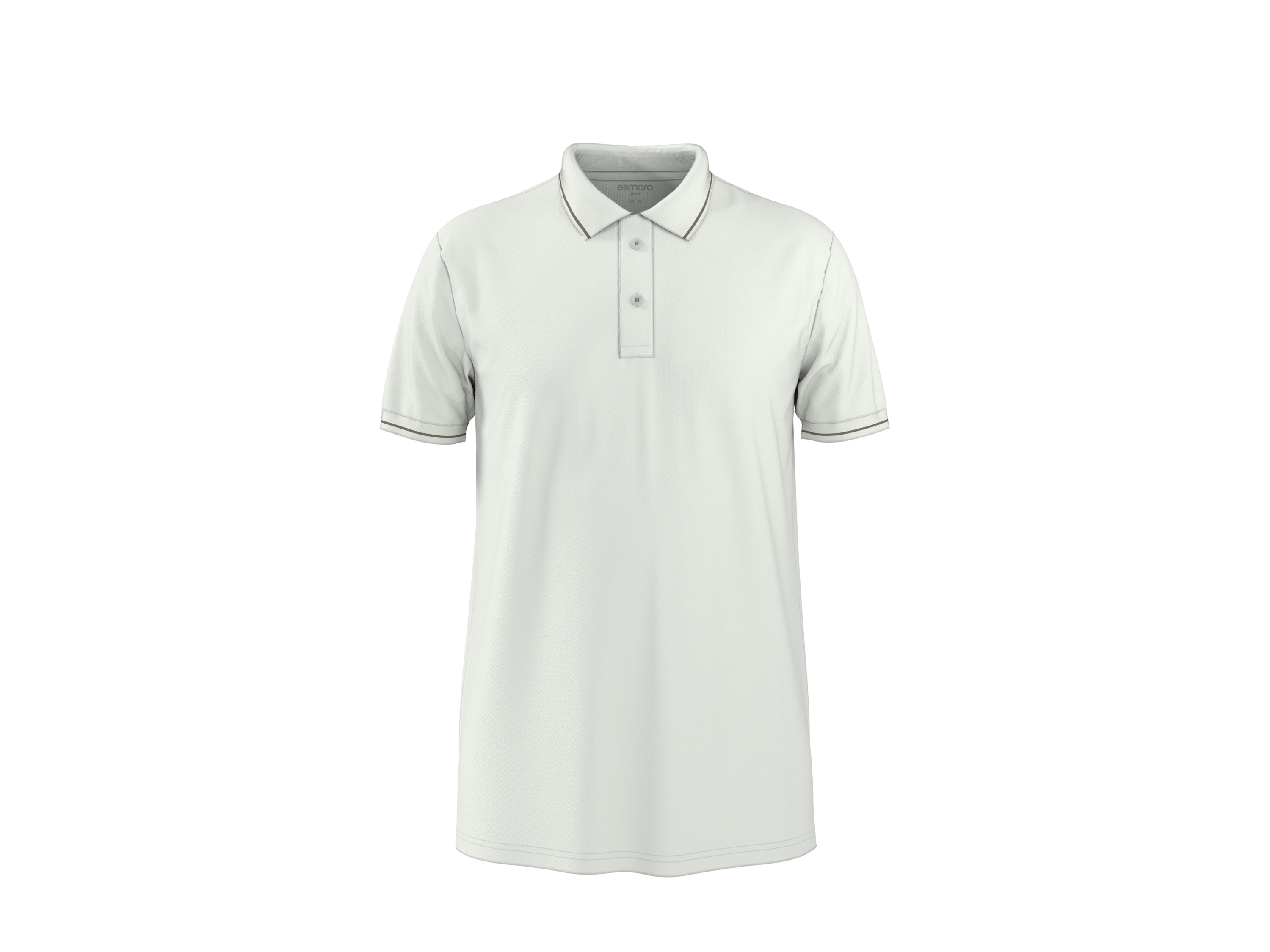 ESMARA MEN Herren Piqué Poloshirt (Weiß, L (52/54)) – Bild 3 von 4