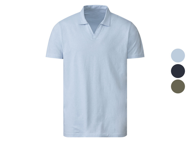Gehe zu Vollbildansicht: LIVERGY® Leinen-Poloshirt, körpernah geschnitten - Bild 1