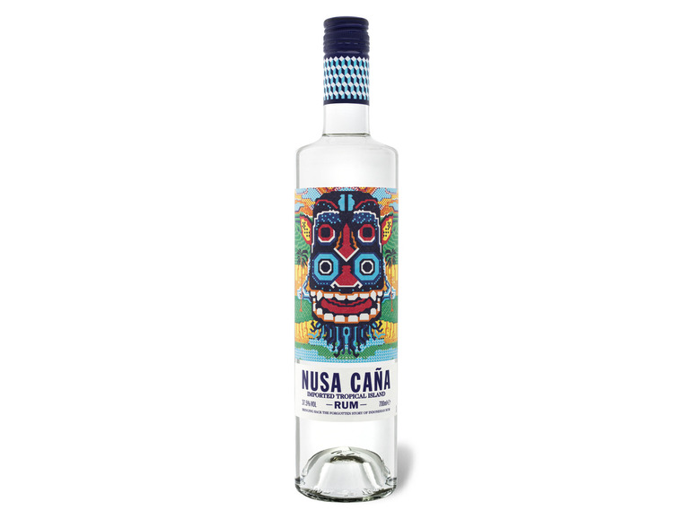 Gehe zu Vollbildansicht: Nusa Caña Imported Tropical Island White Rum 37,5% Vol - Bild 1