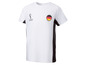 Weißes Fußballtrikot mit der deutschen Flagge und dem FIFA World Cup 2022 Logo.