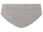 Grauer Damen-Slip mit Spitzenbesatz.