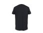Schwarzes Kurzarm-T-Shirt, Rückansicht.