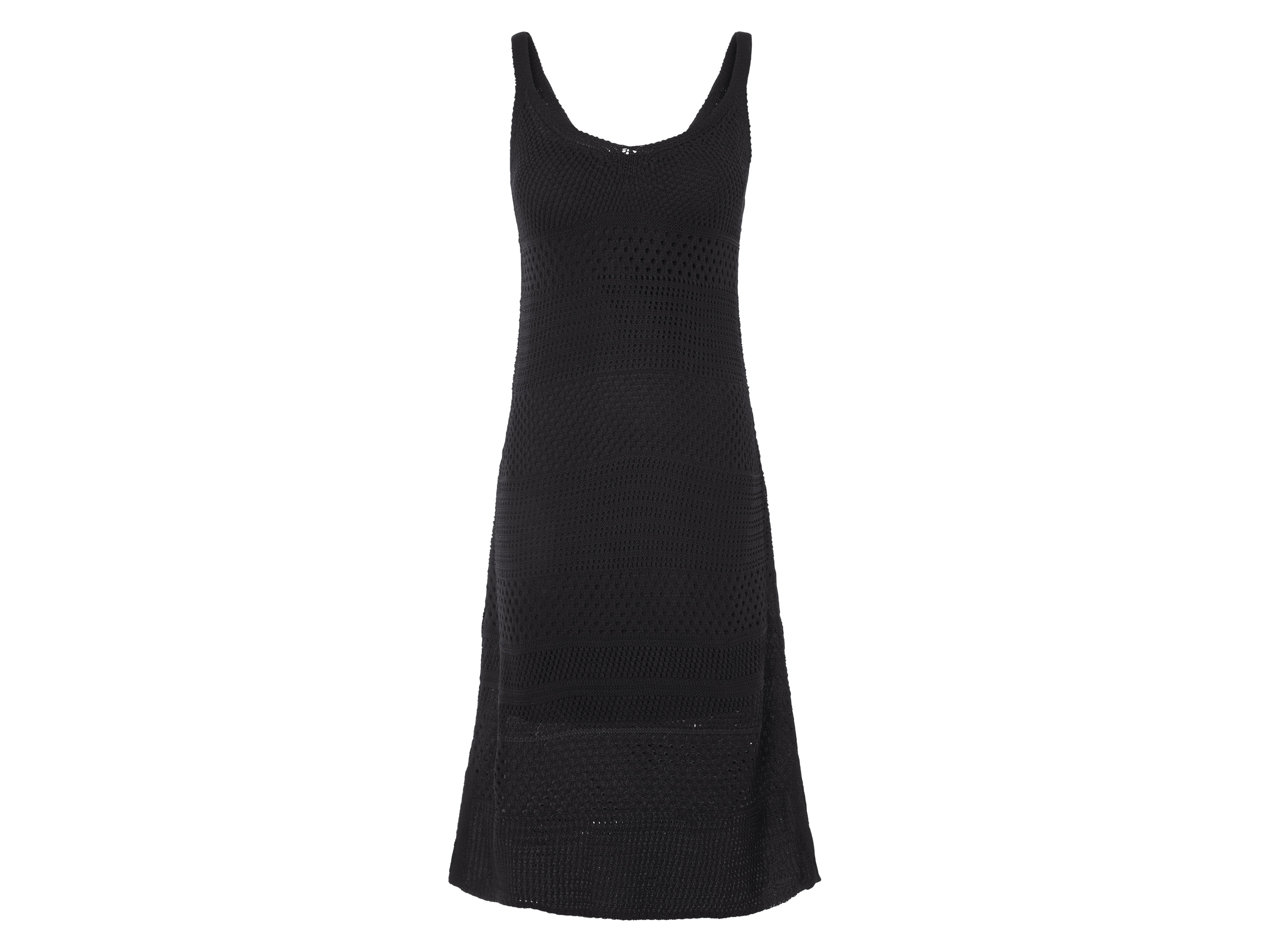 ESMARA® Damen Kleid Midi (Schwarz, S(36/38))""