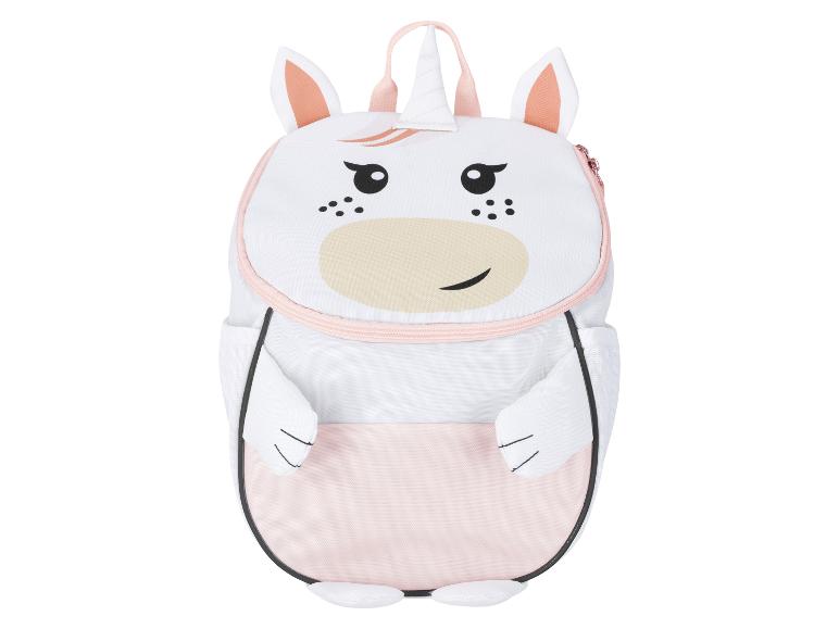 Weißer und rosa Einhorn-Plüsch-Kinderrucksack