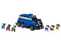 Paw Patrol Polizeifahrzeug mit Figuren von Chase, Marshall, Rocky, Zuma und Skye.