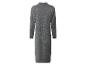 Graues langes Strickkleid mit Stehkragen