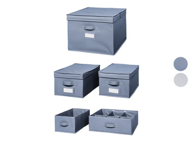 LIVARNO home Aufbewahrungsboxen, mit Deckel / Schubladenaufbewahrung, 2 Stück