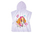 Lila Badeponcho mit Kapuze, mit Skye von der Paw Patrol.
