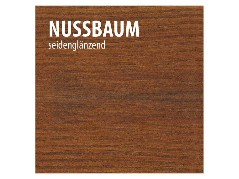 Nussbaum Holzmaserung mit seidenmatter Oberfläche.