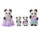 Eine Familie von Pandas, Calico Critters Spielzeug.