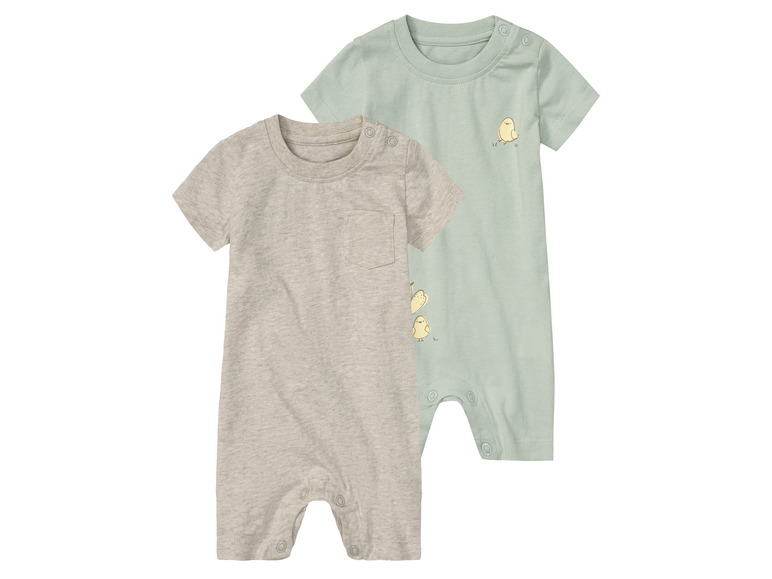 Gehe zu Vollbildansicht: lupilu® Baby Pyjama, 2 Stück, aus reiner Bio-Baumwolle - Bild 2