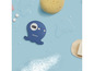 Blauer Badthermometer in Form eines Oktopus von Badabulle.