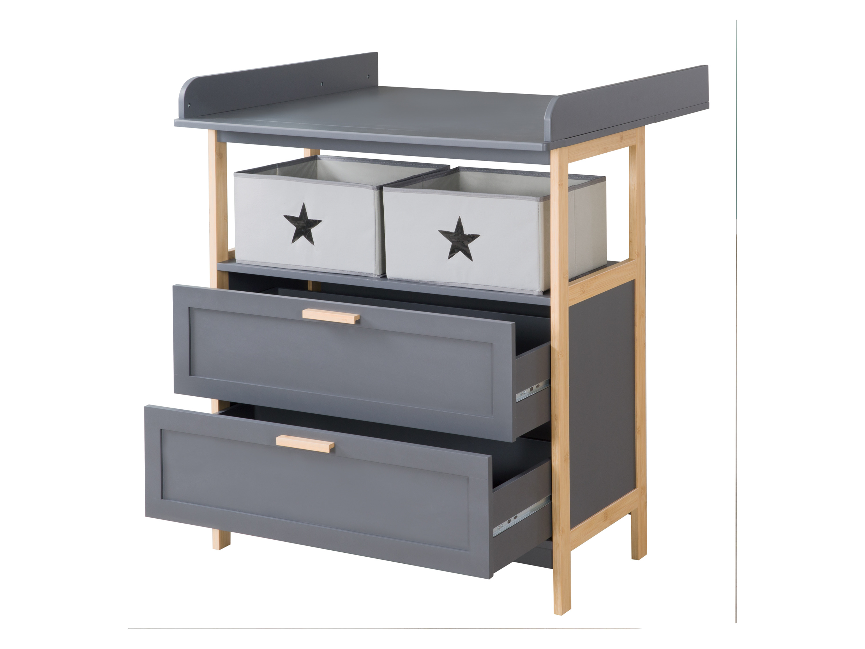 Thumbnail - roba Wickelkommode »Berlin«, mit Wickelansatz (2 Schubladen)