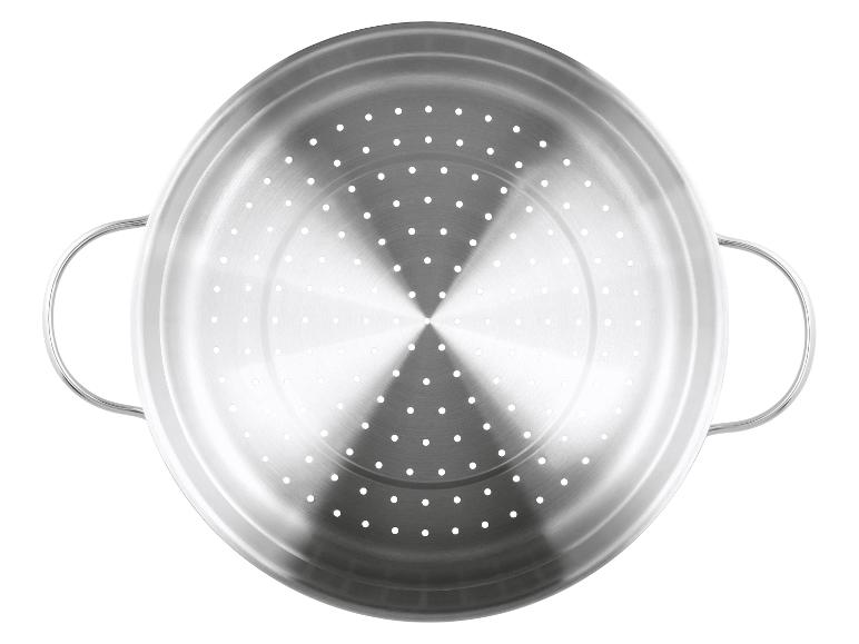 Metalleinsatz zum Dämpfen mit Griffen, Draufsicht.