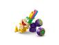 LEGO Super Mario Lemmy Figur mit einer Banane und lila Radhindernissen.