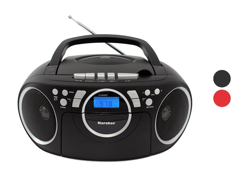 Karcher schwarzer tragbarer CD-Boombox mit FM-Radio und Digitalanzeige