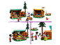 Lego Friends Set mit zwei Hütten, einem Lagerfeuer und Fahrrädern