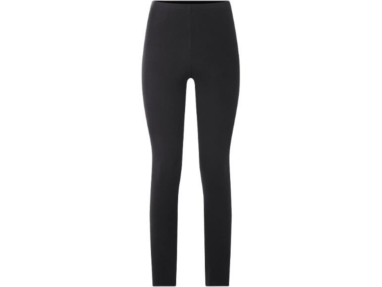 Damen-Leggings in Schwarz, schlicht und figurbetont.