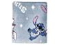 Blaue Lilo & Stitch Decke mit Stitch und Angel.