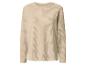 Beiges geripptes Langarmshirt