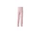 Hellrosa gerippte Baby-Leggings mit gewelltem Saum.