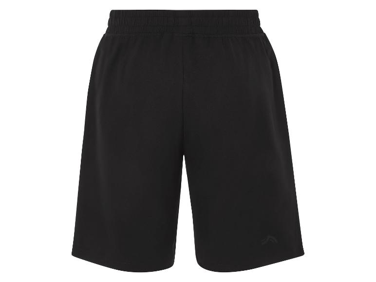 Einfarbige schwarze Shorts für Herren.