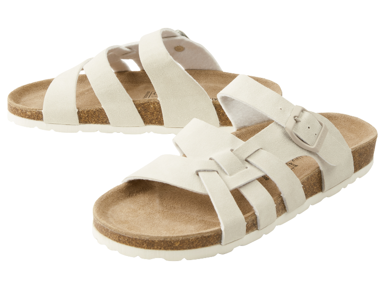 Weiße Kork-Sandalen