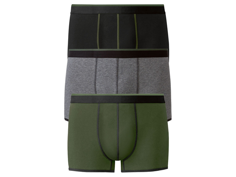 LIVERGY® Herren Boxer, 3 Stück, mit hohem Baumwollanteil