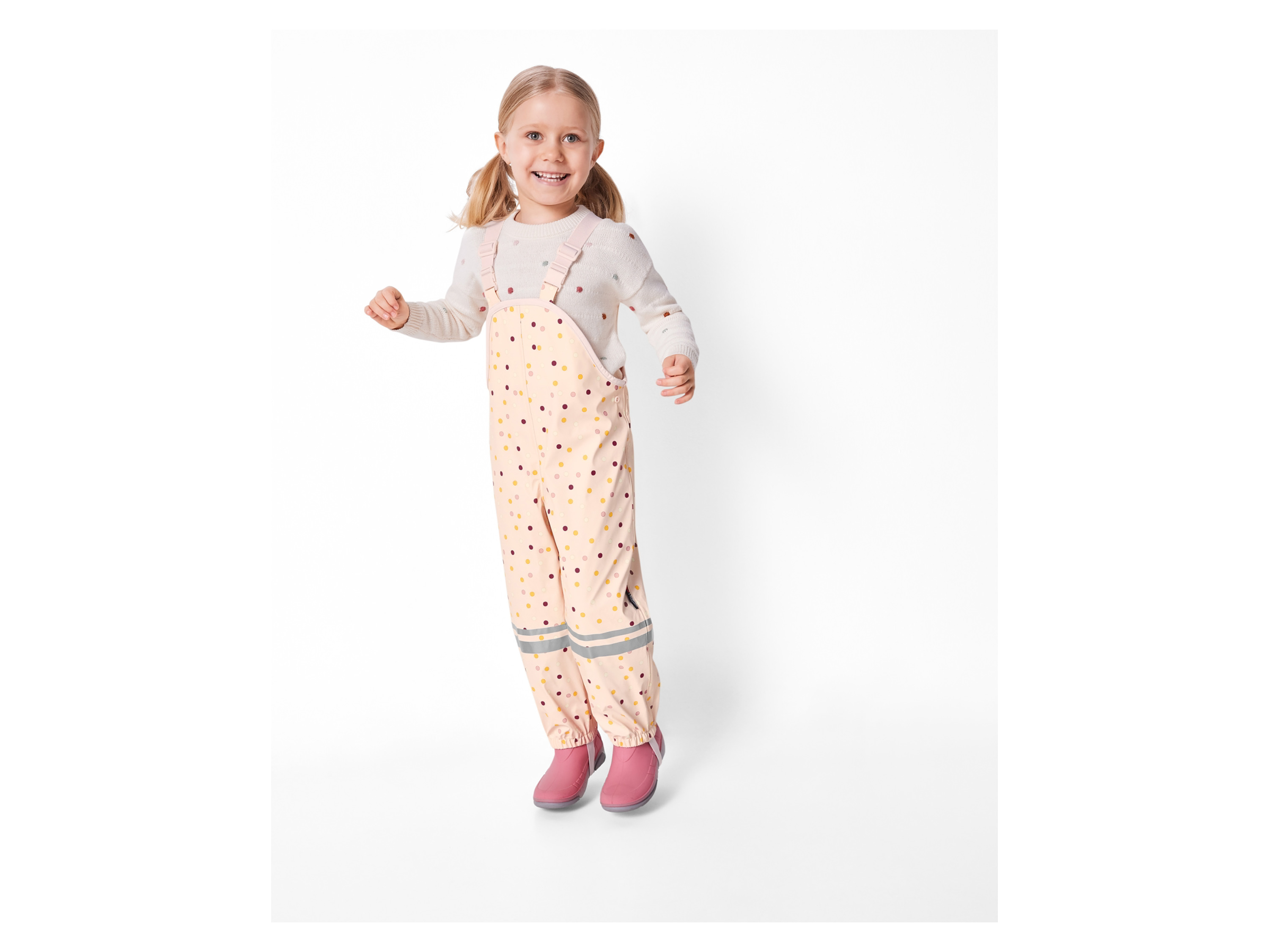 LUPILU® Baby Kleinkinder Matsch- und Buddel-Latzhose, gefüttert (hellrosa, 86/92) – Bild 2 von 4