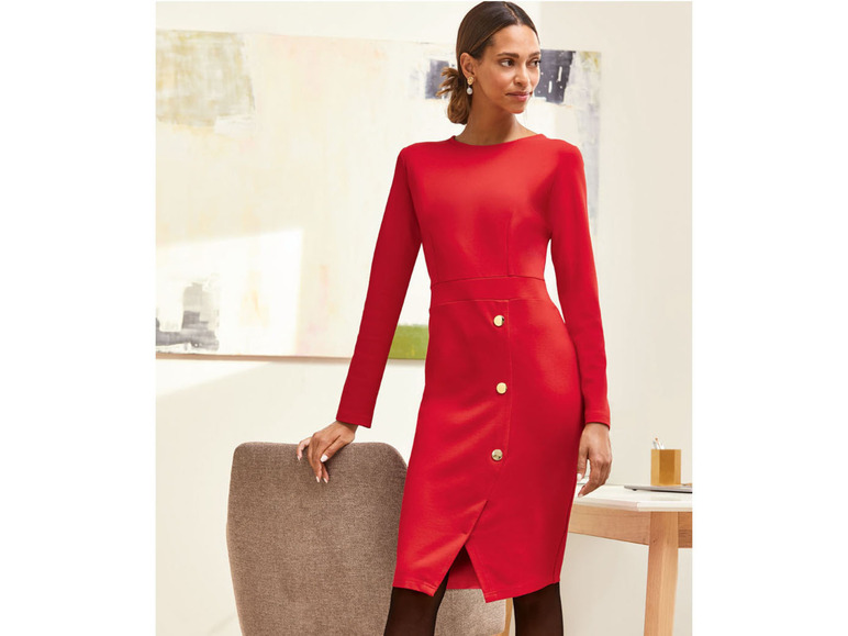 Gehe zu Vollbildansicht: esmara® Damen Business Kleid, mit Viskose - Bild 7