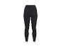 Schwarze High-Waist-Sportleggings mit Nahtdetails und kleinem Logo am Bund.