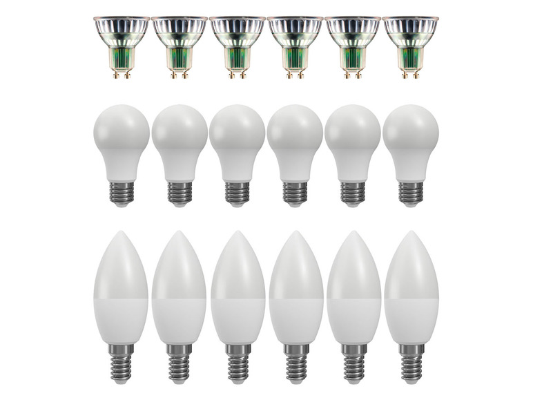 Gehe zu Vollbildansicht: LIVARNO home Leuchtmittel, 6 Stück, GU10 / E27 / E14 - Bild 1
