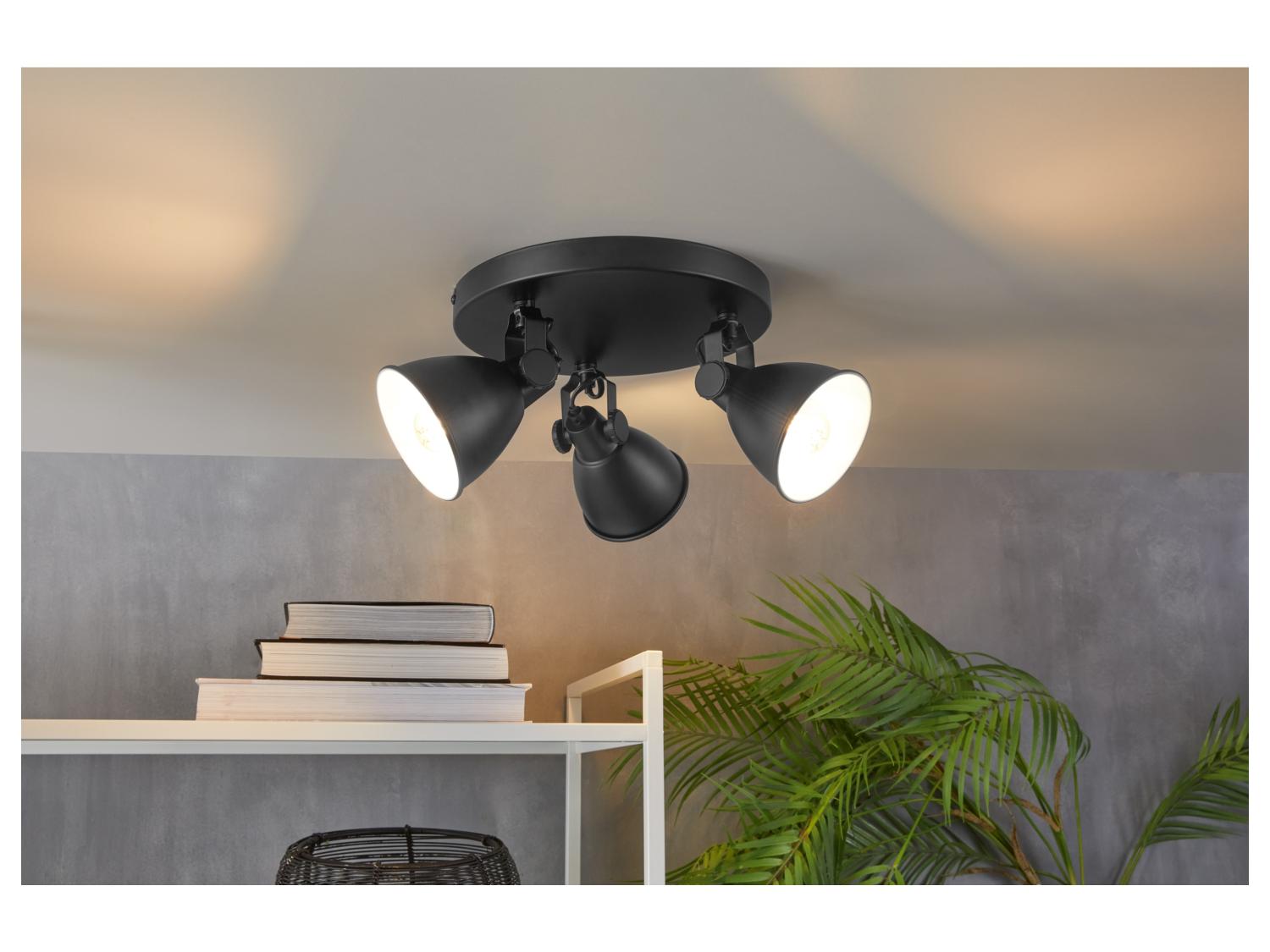 Deckenleuchte Mit 6 Schwenkbaren Spots – Silber, 30 W, GU10, Für Wohnzimmer & Küche