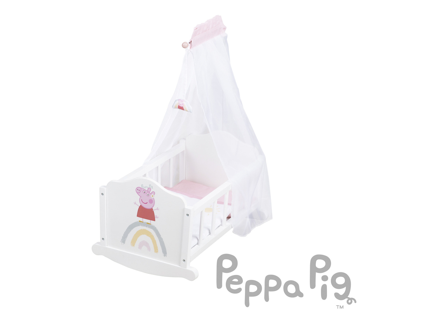 roba Puppenwiege »Peppa Pig«, mit Voilehimmel | LIDL