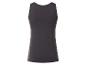 Dunkelgraues ärmelloses T-Shirt mit Rundhalsausschnitt, Rückansicht