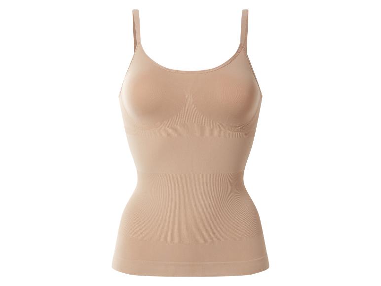 Nahtloses beiges Shapewear-Top mit integriertem BH