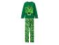 Grüner Minecraft Creeper Pyjama für Kinder, mit Langarmshirt und gemusterter Hose.