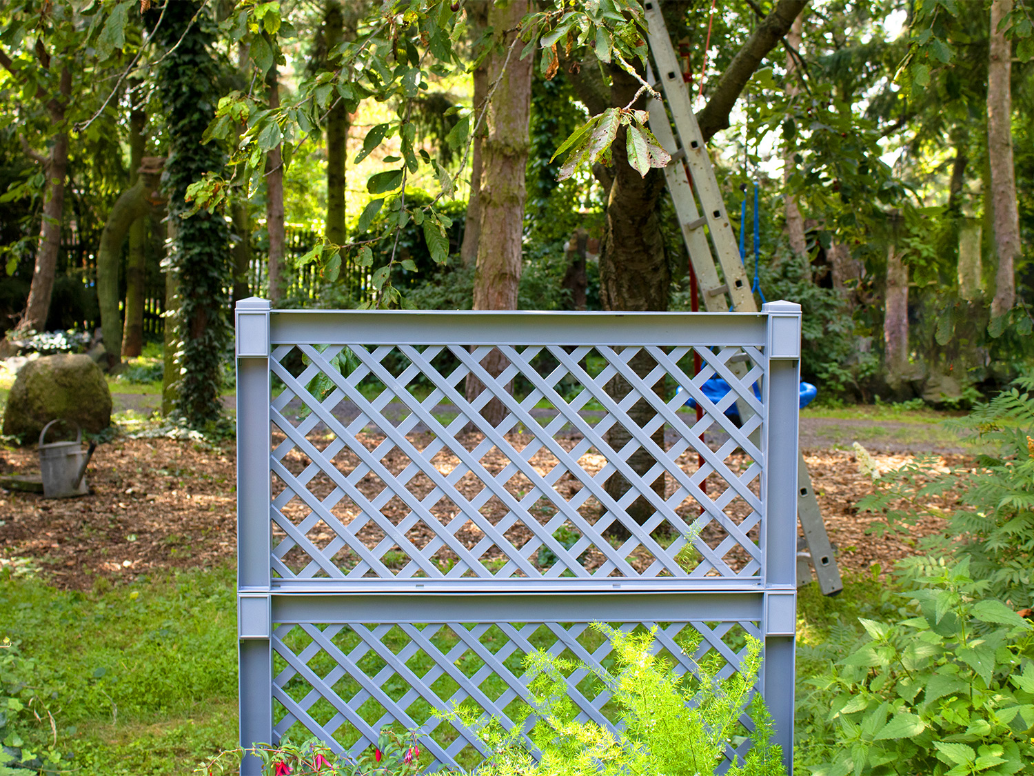 KHW Pflanzkasten groß mit Spalier zentral 100 cm (Grau) – Bild 2 von 4