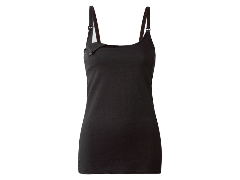 Ein schwarzes, eng anliegendes Stilltop.