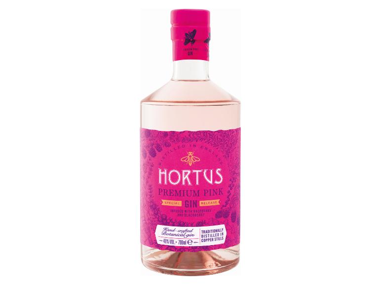 Hortus Premium Pink Gin, mit Himbeere und Brombeere, 40% Vol, 700ml