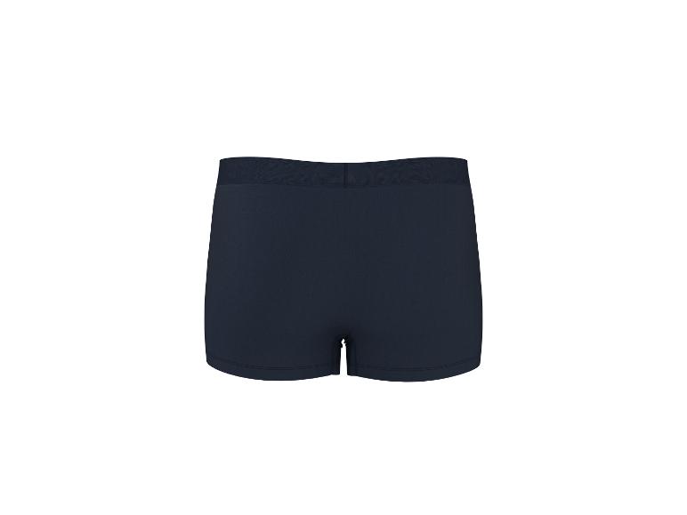 Dunkelblaue Boxershorts, Rückansicht.