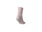 Rosa Kindersocke mit Herzen und Rüschen.