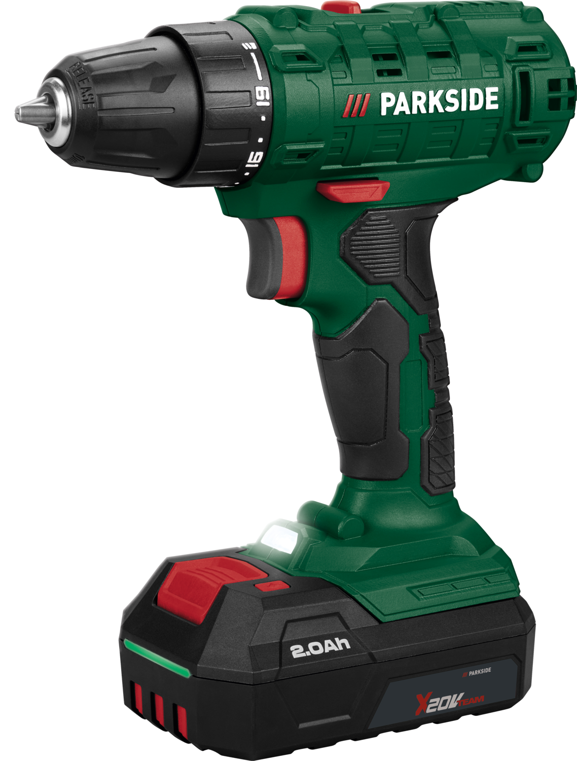 PARKSIDE® 20 V Akku-Bohrschrauber »PBSSA 20-Li B1«, mit Akku und mit Ladegerät – Bild 2 von 4