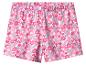 Rosa und lila Mädchenshorts mit Blumenmuster