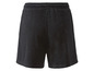 Schwarze Frottee-Shorts mit elastischem Bund.