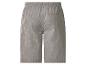 Beige Leinen-Shorts mit elastischem Bund und Gesäßtasche