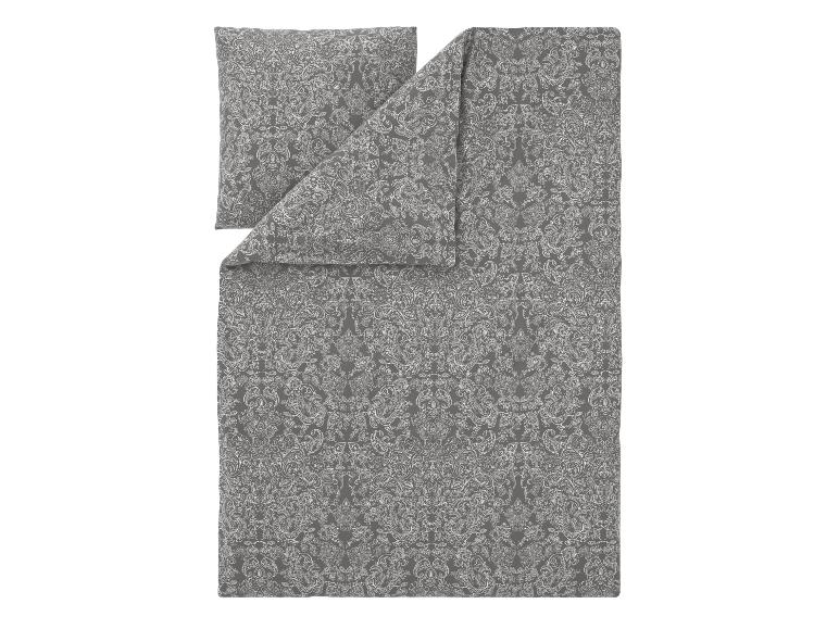 Graues Bettwäsche-Set mit Paisley-Muster