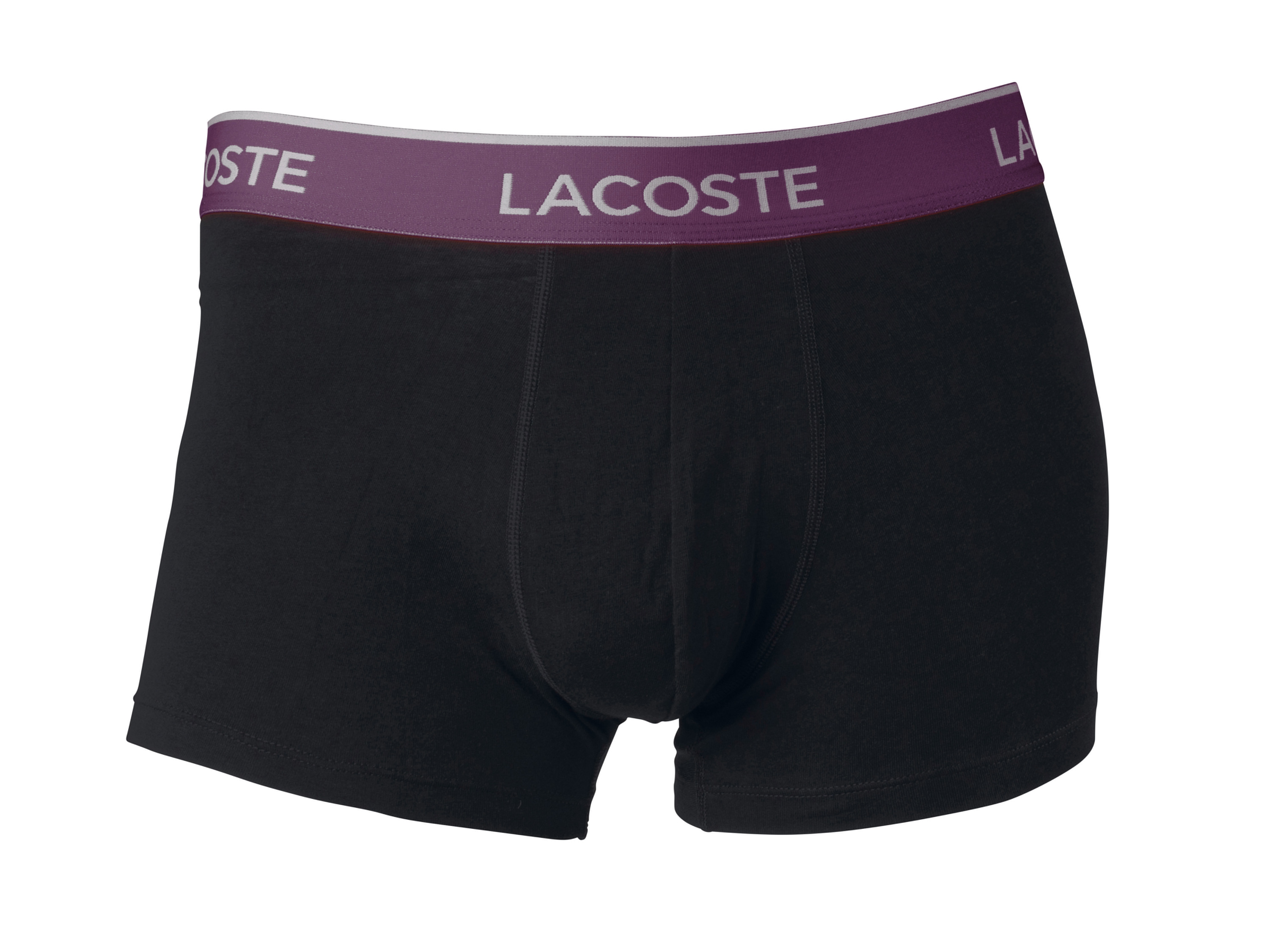 Thumbnail - LACOSTE 3 Herren Boxer (schwarz/lila/gelb/türkis, M)